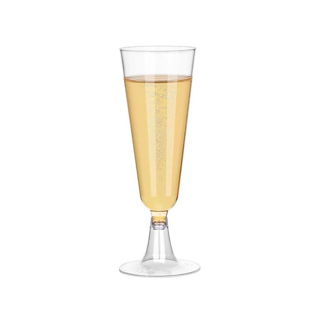 50/25pcs 150ml Disposable Cups Sparkling Champagne Bar Cups Plastic Champagne Flutes Clear Toasting Glasses for Weddings Party