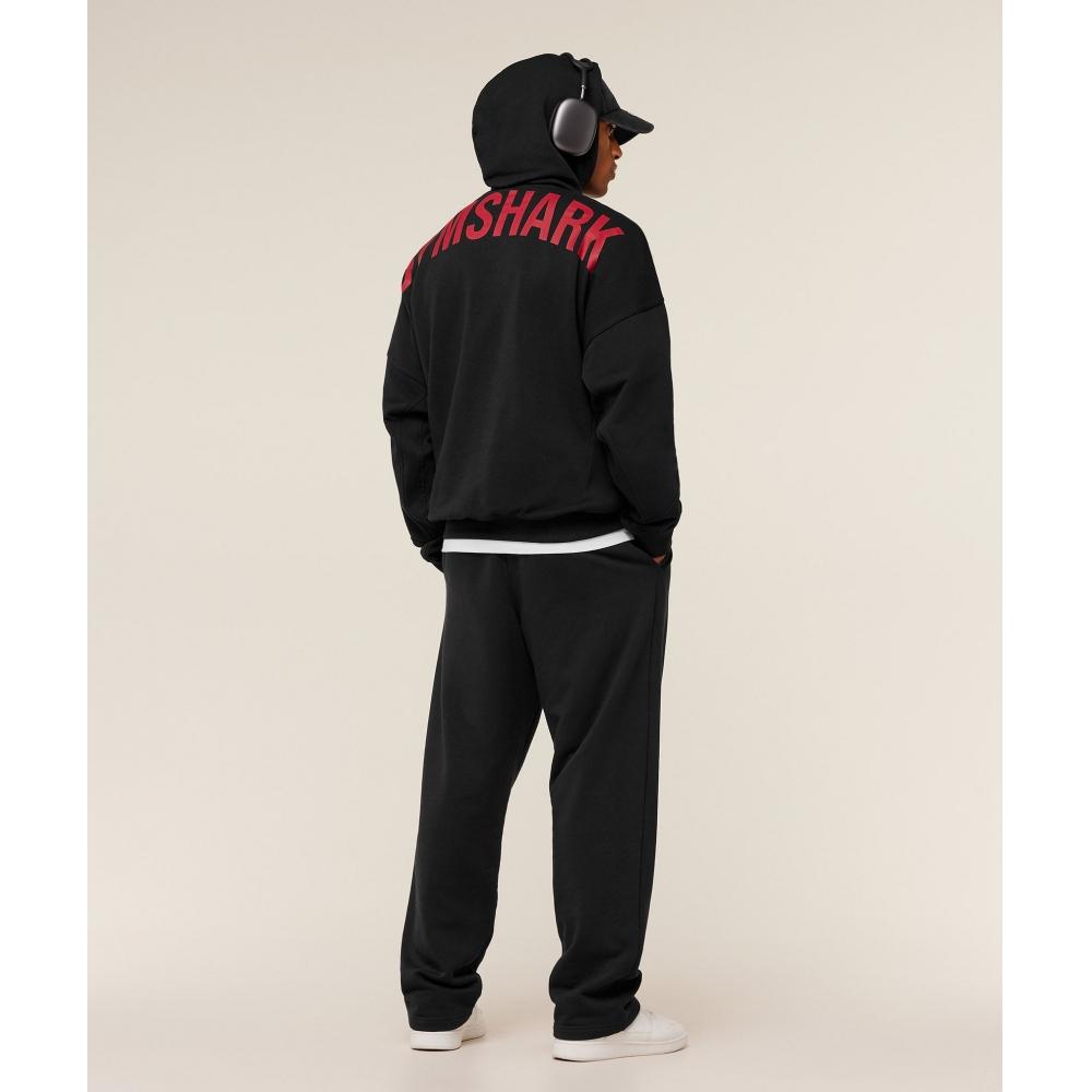 Gymshark Power Hoodie Black Conditioning Red A4b9s Bc1d