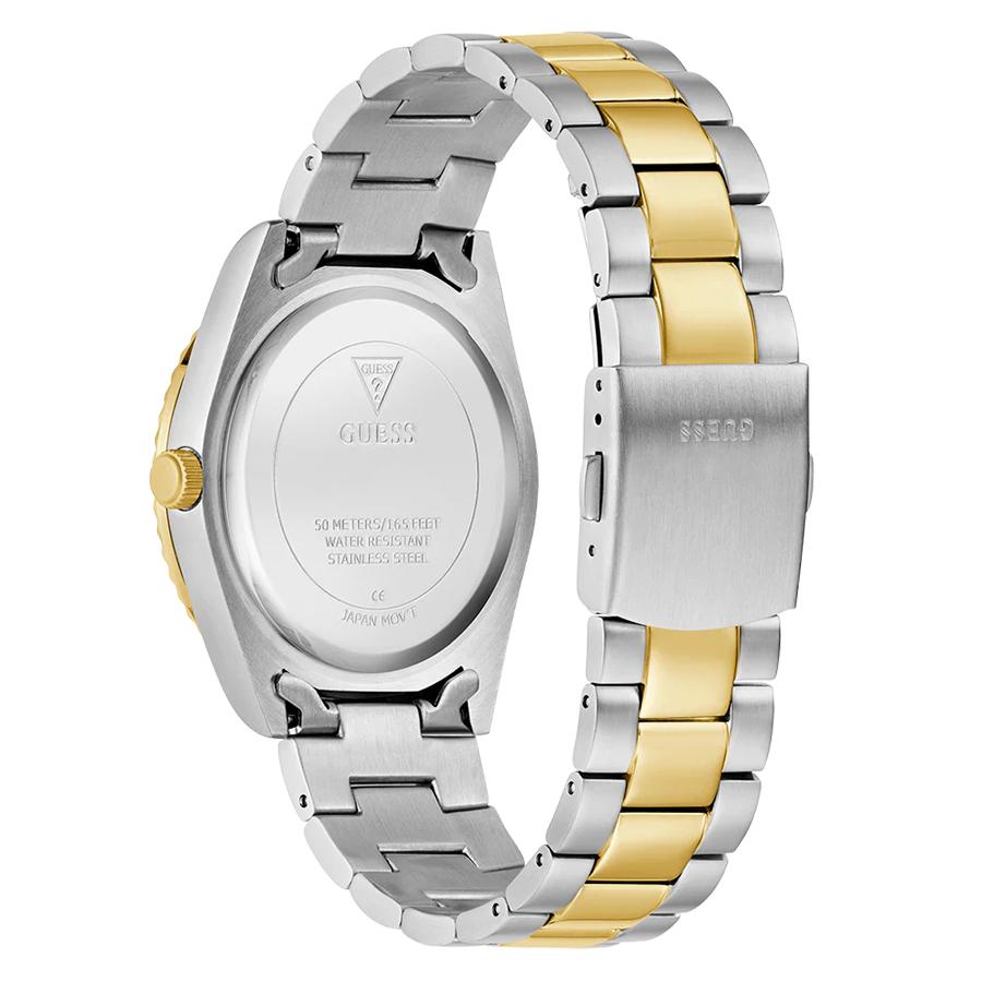 Guess Two-Tone Stainless Steel Men's Quartz Watch with Date Strap - GW0265G14