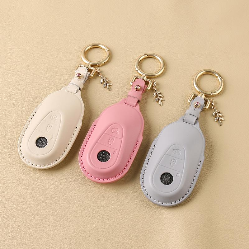 2022 Mercedes-Benz C260L Women’s Handmade Leather Key Cover for S-Class, C-Class, E-Class, GLC, AMG