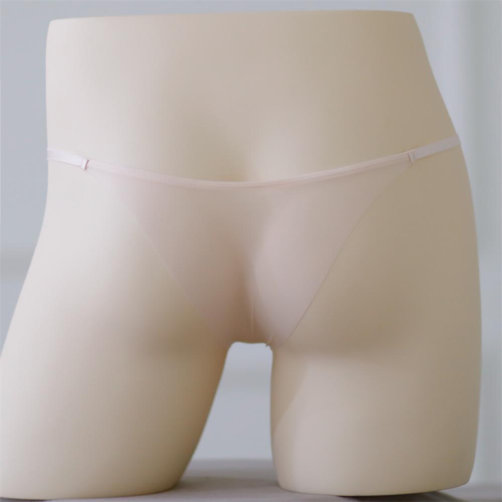 Quick Drying Ice Silk Thong Men'S Panties Sexy U Bulge Pouch G-String Lingeries One Piece Underwear Low Waist Traceless Panties