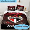 3PCS Custom Name SPFC Stars Stripes Bedding Set, Including 1pc Duvet Cover And 2pcs Pillowcases, Suitable for Dorms and Bedrooms Gift