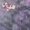 Lace Hollow-out French Nail Art Decals - Solid Color, Transparent Design