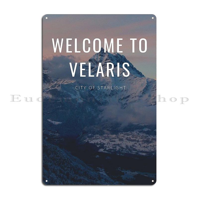Velaris From Acotar SJM The City of Starlight ACOMAF Metal Plaque Wall Decor Garage Decoration Designer Tin Sign Poster
