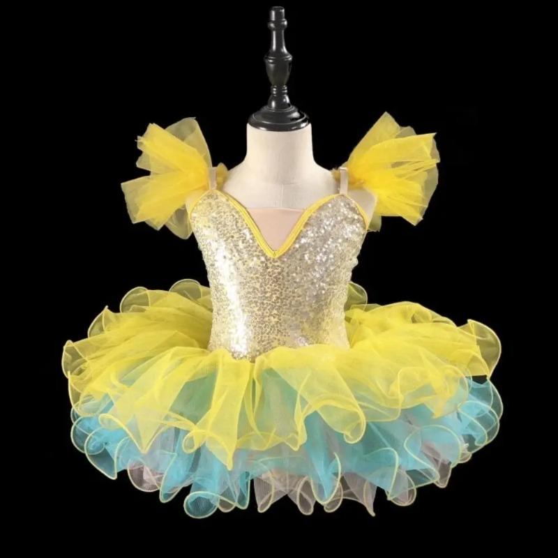 

Sequin Ballet Dress Modern Performance Clothes Ballet Tutu Dance Costumes Party Princess Dress Skirts Girls 160cm
