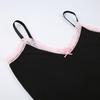Women's Lace Trim Bodysuit Casual Sleeveless Spaghetti Strap Leotard Tops High Cut Playsuit
