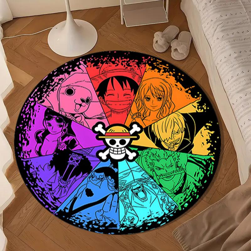 Classic Pirates Skull Crossbones Round Mat, Anti-slip Circle Carpet Chair Rug For livingroom,Bedroom, Doormat Home Decor Gift Christmas Gifts