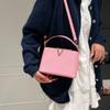Premium Lychee Pattern Handbag Bag Summer Solid Color Commuting Fashionable Trendy Shoulder Messenger Women's Bag
