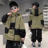 Kinder Frühling und Herbst Windjacke Große Kinder Dünne Western Stil Casual Kapuzenjacke für Jungen