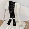 Fashionable Warm Polka Dot Scarf Korean Bowknot Soft Narrow Long Scarf Knitted Scarves Bib Women Neck Accessories