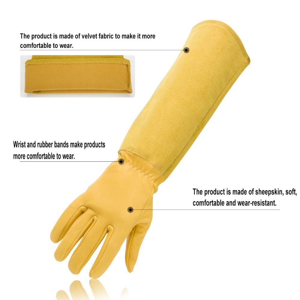 Langärmelige Gartenhandschuhe Atmungsaktiv Dornenfest Heimarbeit Stulpen Sicherheit Floral Bedruckt Rosen-Schnitt-Handschuhe Gartenarbeit