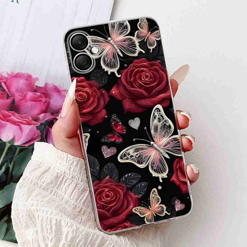 For Samsung A06 4G Case SM-A065F Colorful Flowers Soft Silicone Back Cover Phone Cases For Samsung Galaxy A06 A05 Bumper