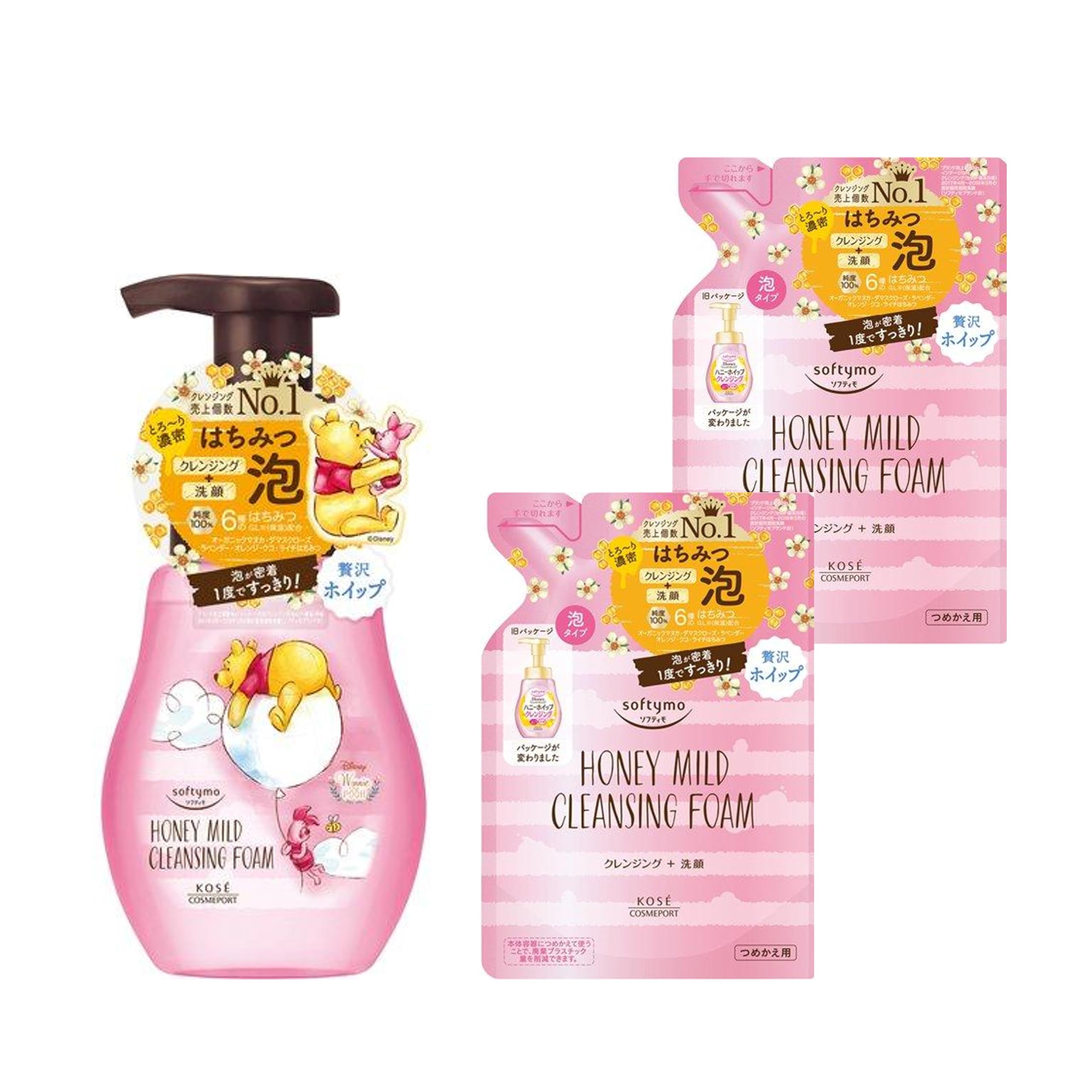 

Softymo Очищающая пенка Honey Mild 200 мл Сменный блок 170 мл x 2 комплекта +