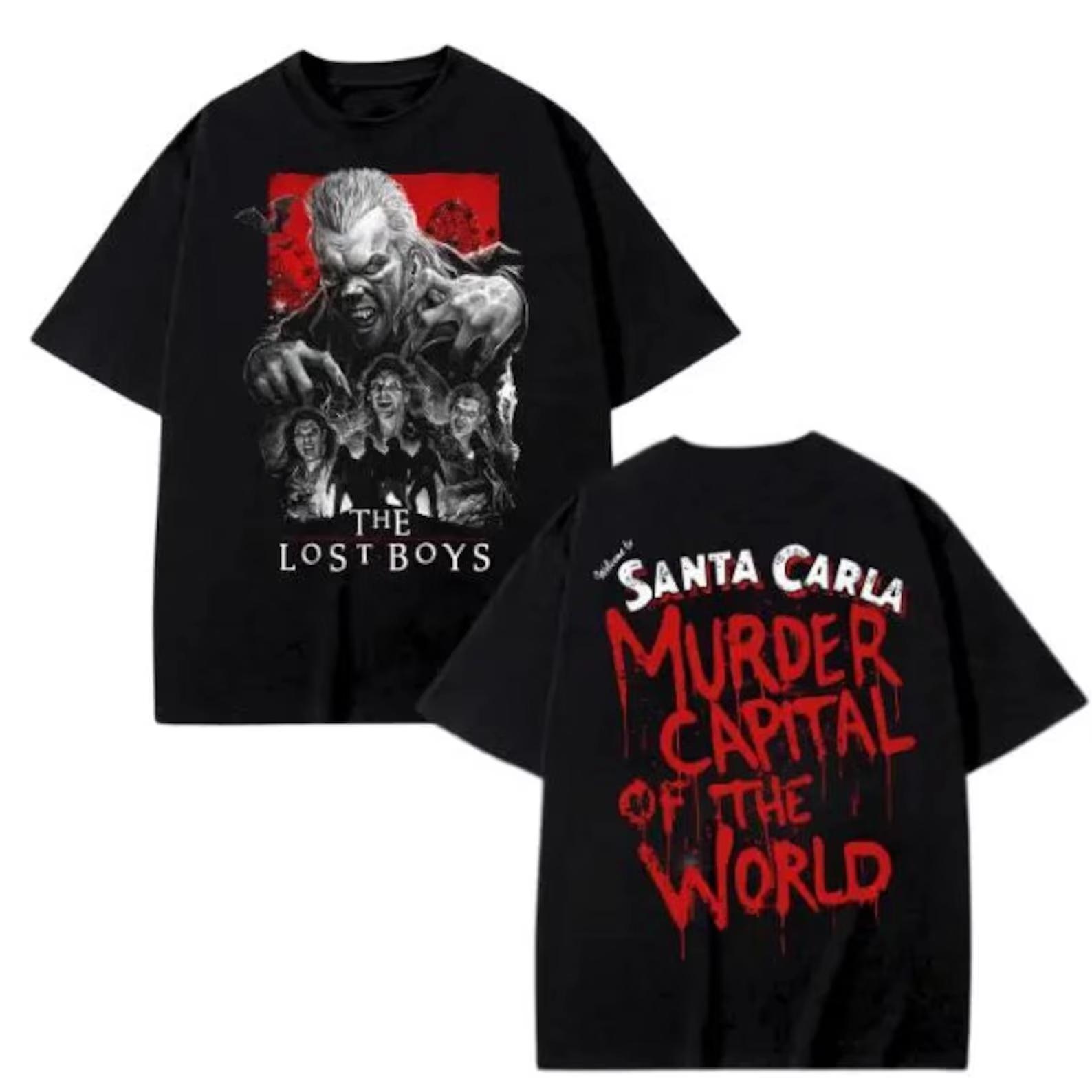 

Horror Movie Men s clothing Cotton black T-shirt American style Retro Casual Trend Streetwear Hipster Fashionable Oversized shir S разноцветный
