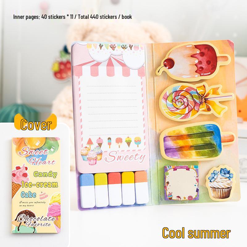 Girly Heart-Shaped Sticky Notes with Irregular Designs - High Value Adhesive Tabs for Creative Classification