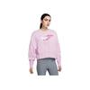 Floral Logo Relaxed Crew Neck Sweatshirt Women Tops Pink DJ4136-621