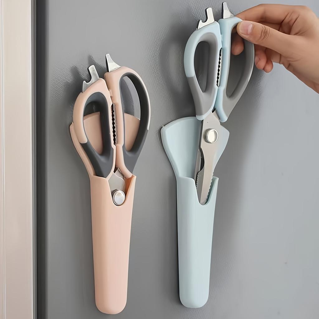 Multi-functional Kitchen Scissors With Magnetic Stand Stainless Steel Food Scissors, Suitable For Meat, Fish, Poultry, Ergonomic Handle