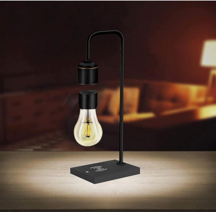 Modern Simplistic Magnetic Levitating Lamp Wireless Charger Night Light Warm Decorative Bulb Floating Smart Home LED Lights