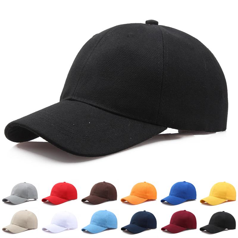 Plain Cap Baseball Strapback Adjustable Solid Blank Hat  Men Women Caps Visor