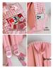 Large Capacity Pink Plaid Japanese Cute KT Girls' School Backpack