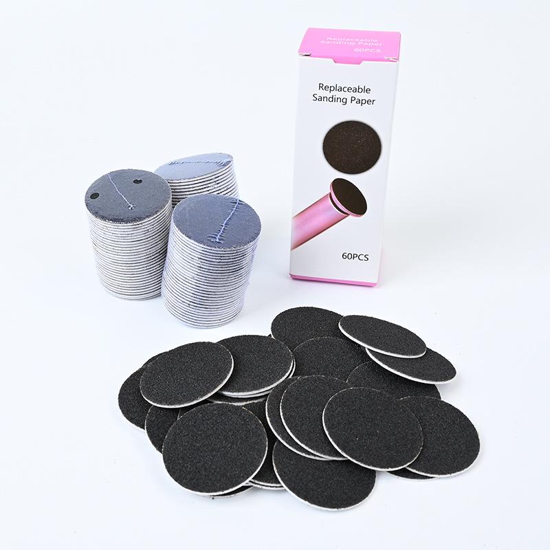 Pilník na nohy Brusný kotouč: Vulkanický kámen a smirkový papír pro odstranění mozolů a keratinu, Nail Art.