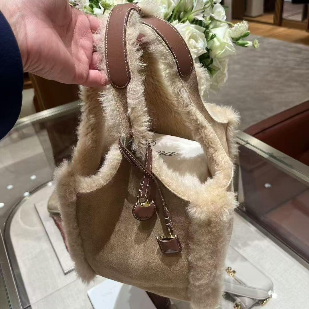 

JIAERDI Vintage Khaki Plush Bucket Handbag Women Matte Large Capacity Shoulder Bags Ladies Fashion Casual Versatile Handbag 2025 20x20x16cm хакі