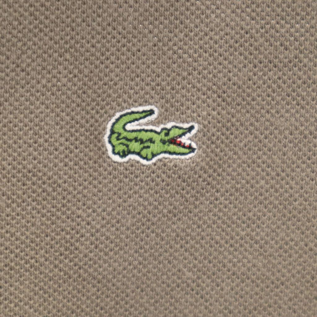 Lacoste Laget i Japan Kortarmet Poloskjorte 38 Askebrun Fawn Dame Brukt