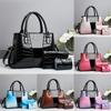 Metal Pu Letter Large Capacity Crocodile Pattern Bag Zipper Closure Daily Use