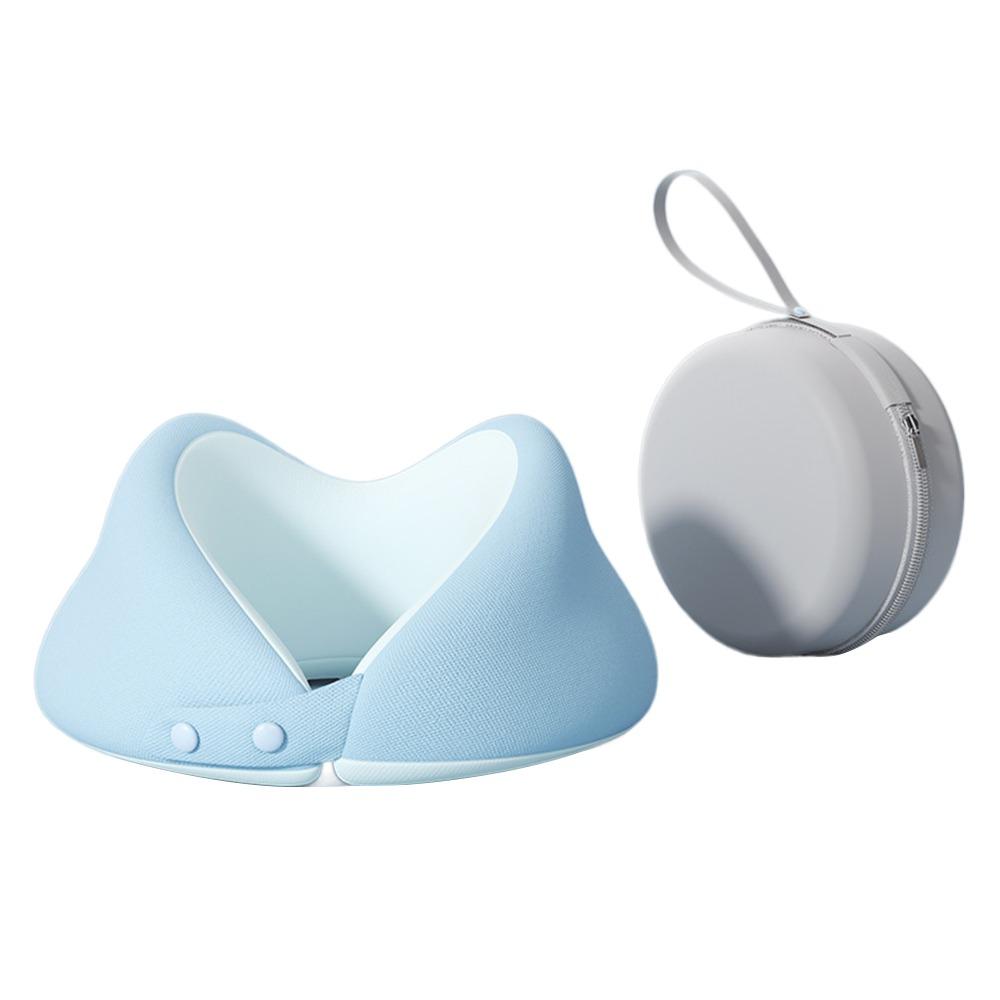 Slow Rebound U-Shaped Neck Pillow Machine-Washable Cover Soft Material Travel Neck Pillow Portable Design With EVA case