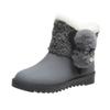 Women's Winter Warm Snow Boots With Fleece Lined Outdoor Anti Slip Woolen Knit Faux Suede Patchwork Ankle Boots High-Top Shoes for Women Short Booties