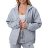 Women's Off Shoulder Zipper Hoodie Sweatshirt  Fashion Clothing Casual Jacket