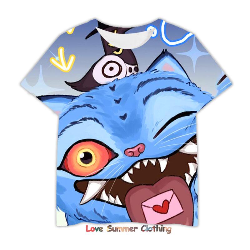 

Футболка Kpop Мисливці на демонів 3D для дівчаток і хлопчиків з коротким рукавом 4-14 років Футболка Аніме Дитячий одяг Huntrix Тигр Хараджуку Топи Футболка Подарунки children-130