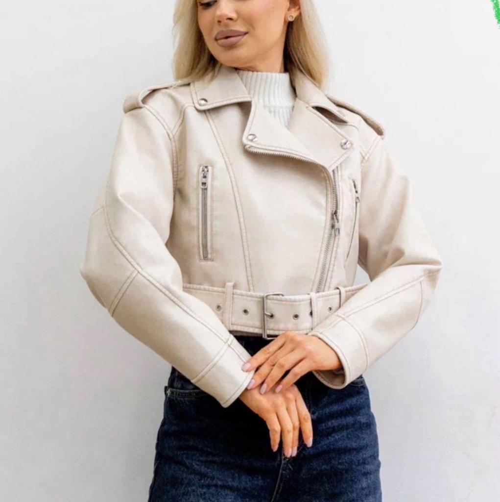 2026 European & American Washed Faux Leather Motorcycle Jacket - New Autumn/Spring Collection
