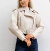 2026 European & American Washed Faux Leather Motorcycle Jacket - New Autumn/Spring Collection