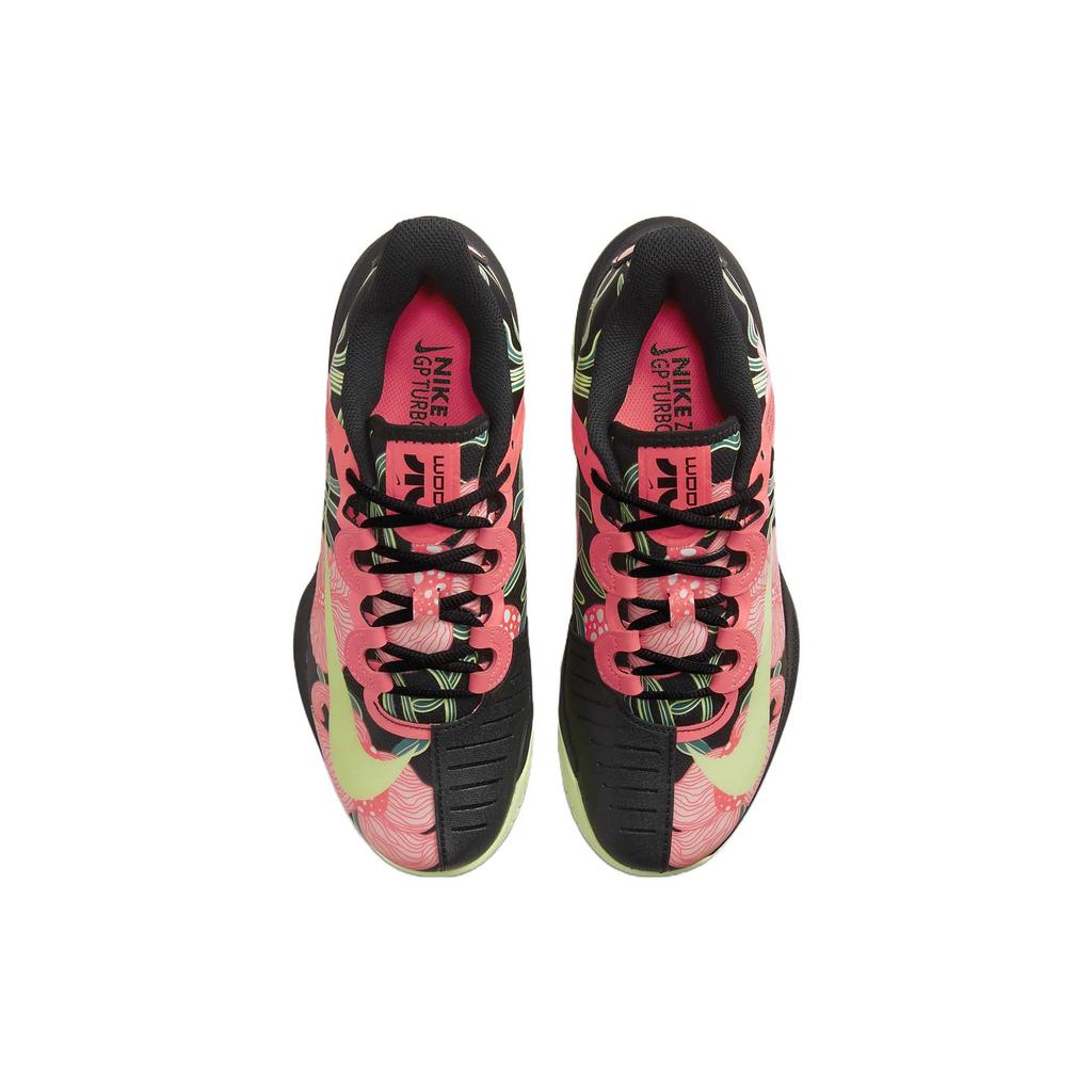 Naomi Osaka X  NikeCourt Air Zoom GP Turbo Premium HC Japanese Cherry Blossoms Women Sneakers Black Hot-Punch Pink-Bloom FJ2985-001