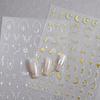 Gold & Silver Star and Moon Nail Art Stickers: Trendy Starburst Design
