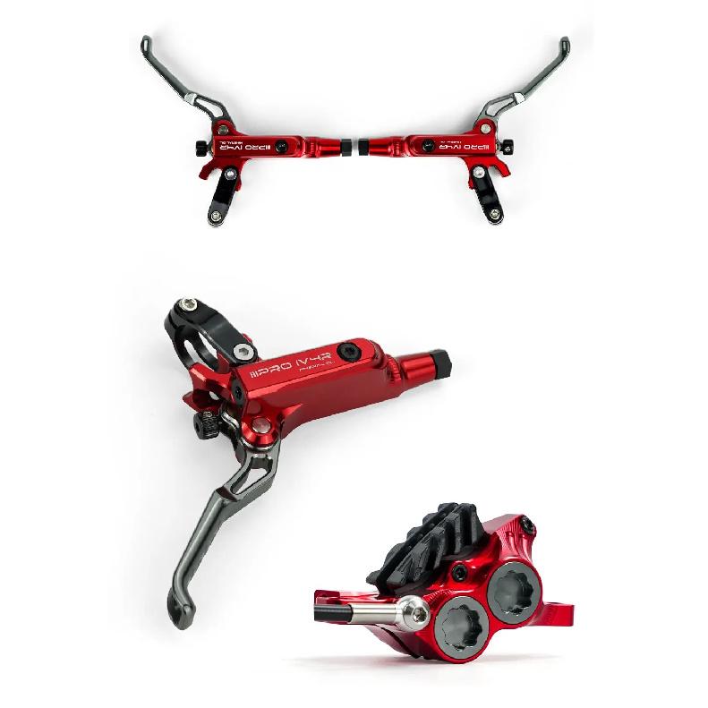 IIIPRO IV4R 4 Piston Disc Hydraulic Brake MTB AM DH Bike Brake 82/145cm CNC Tech Mineral Oil for Mountain XC Climbing Bicycle