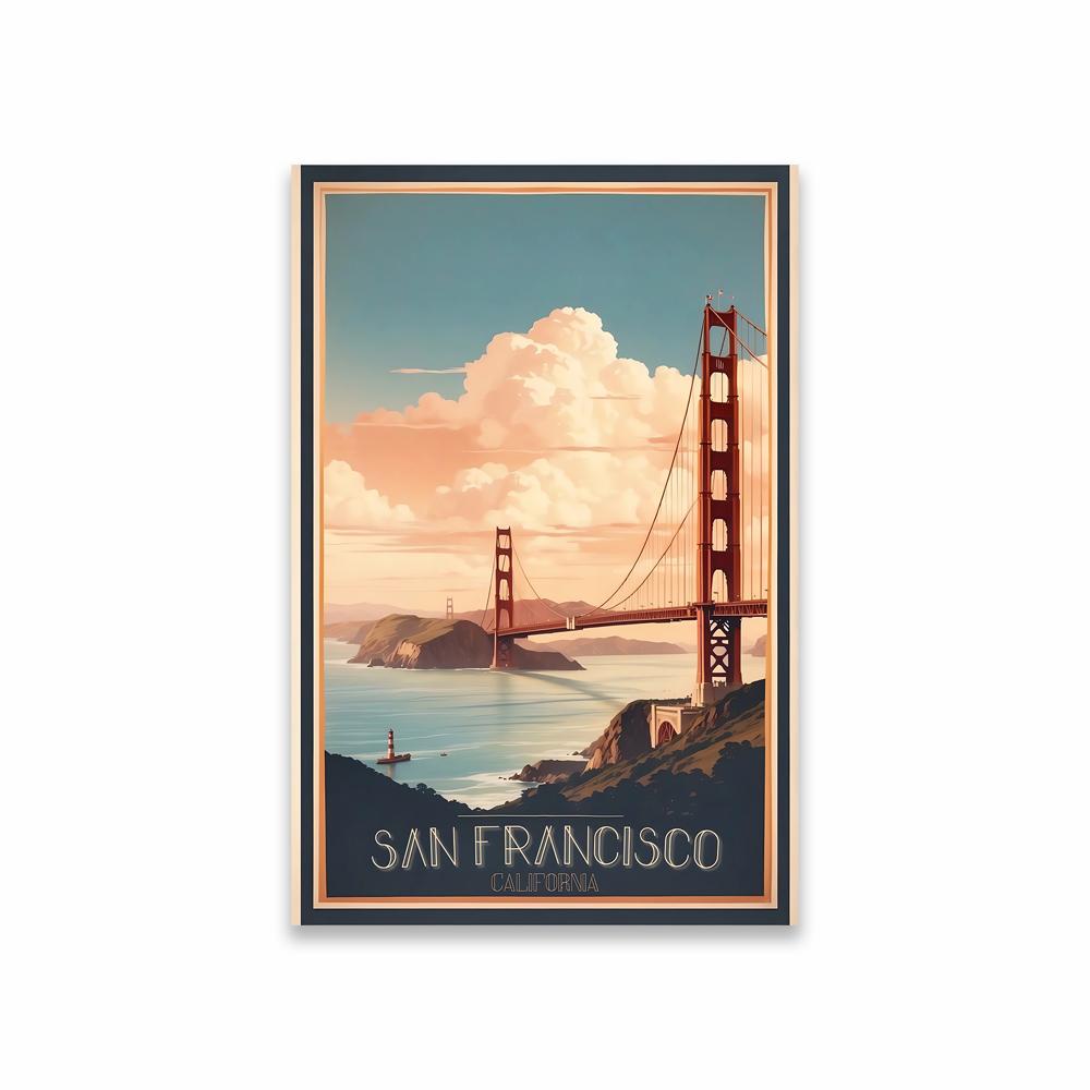 Vintage Travel Poster New York City Travel Print Wall Art Poster Colorful Italy City Print Travel Landscape Art Canvas Painting