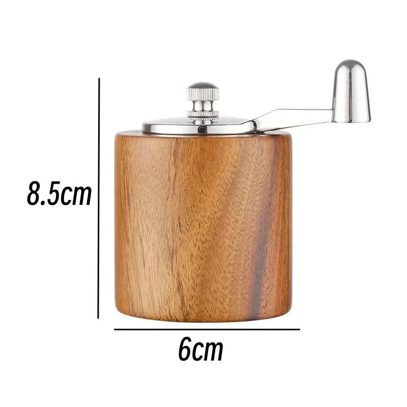 

Hand Operated Shake Pepper Grinder Kitchen Manual Solid Wood Black Pepper Mill Household Sea Salt Grinding Bottle
