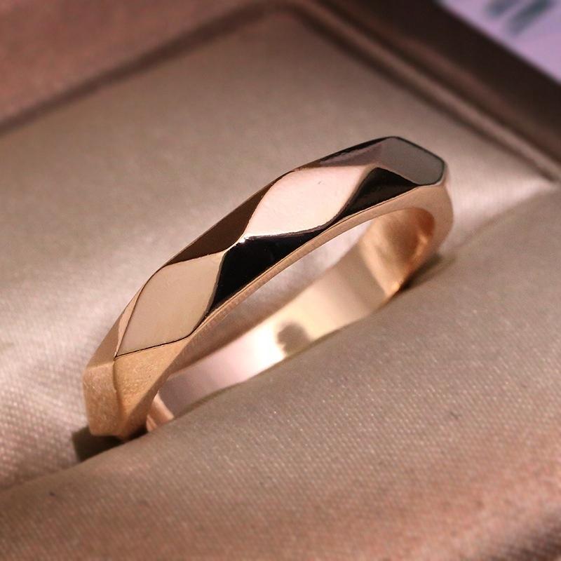 Gold Wedding Ring 316L Steel Size 22