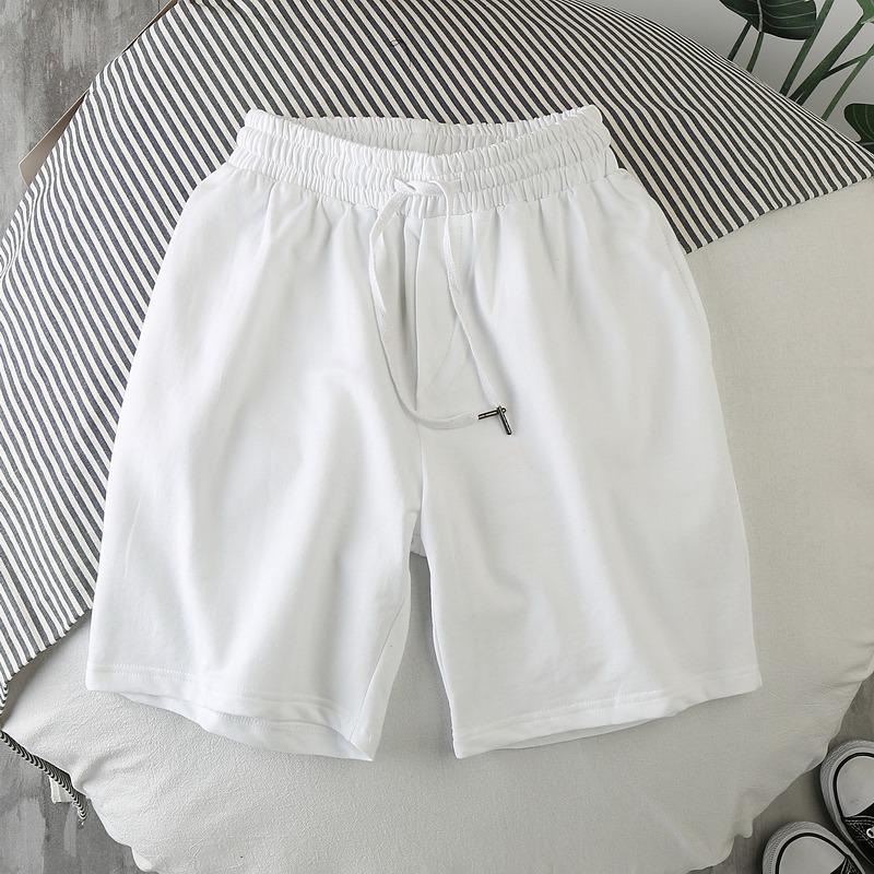 Trendy Men's Solid Color Three-Quarter Sports Beach Shorts