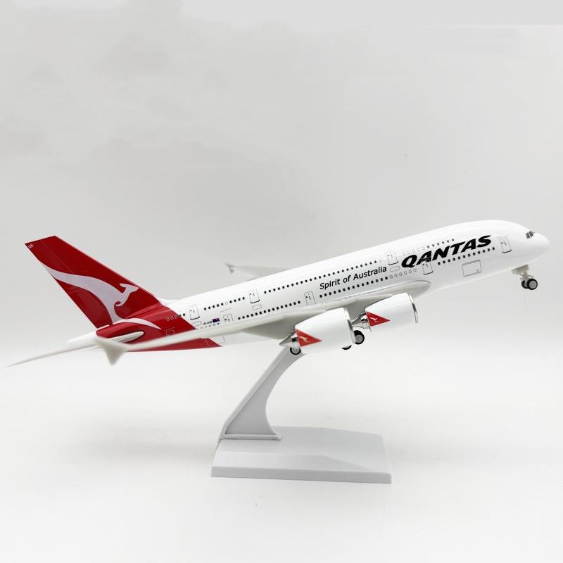 A380 1/240 Scale Australia Airways Airplane 30cm Model Resin Material Miniature Plane With Landing Gear Aircraft Room Ornament