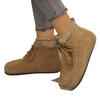 Lace-up Fleece Snow Boots 2025 Winter New Plus-size Warm Cotton Shoes for Women