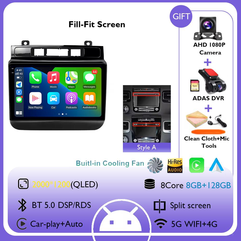 Android 14 Car Multimedia Player For Volkswagen VW Touareg 2012 2013 2014 2016 2018 wireless Carplay Android Auto 4G+WIFI