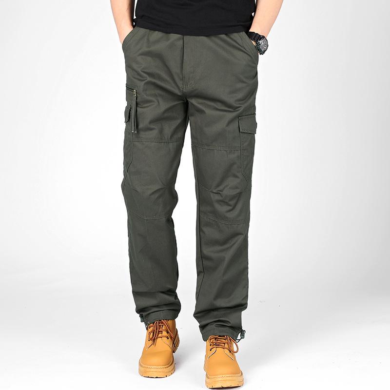 Men's Multi-Pocket Straight Casual Outdoor Pants for Autumn and Winter