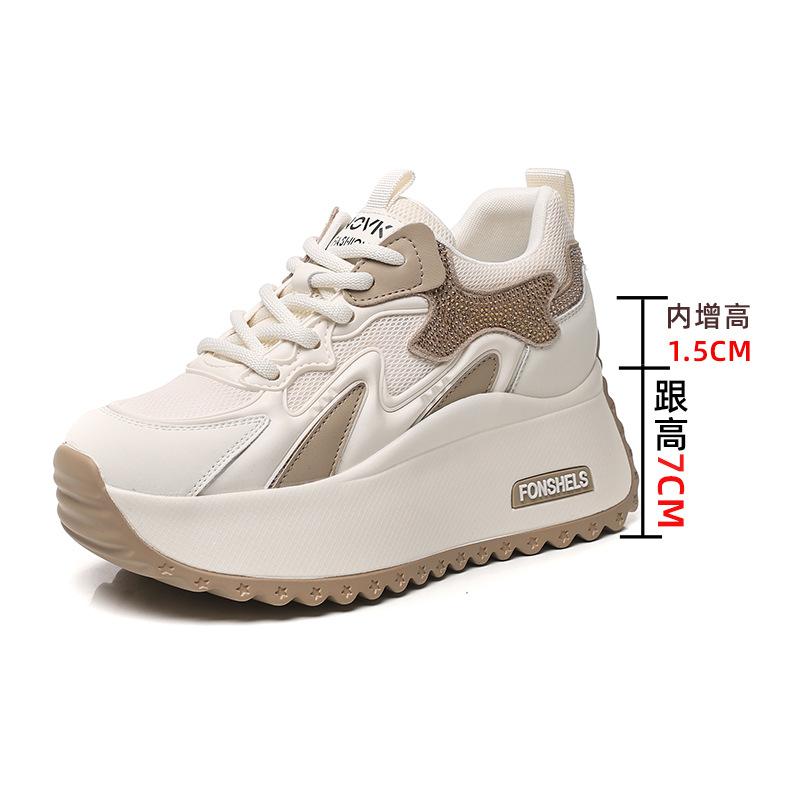 

Retro Daddy Shoes Women s 2025 Spring New Platform Heightening Niche Mesh Forrest Gump Shoes Versatile Casual Sneakers 40