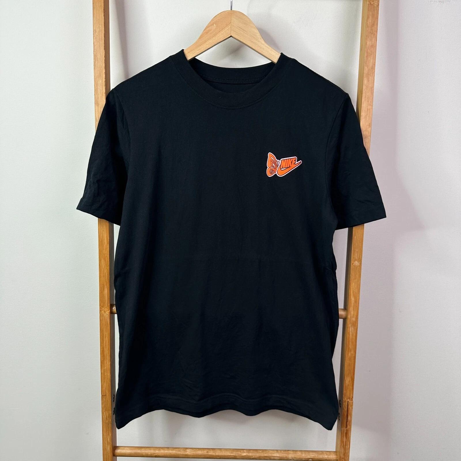 shirt Mens Extra Small Black Just Do It Swoosh Butterfly Graphic Loose Fit M