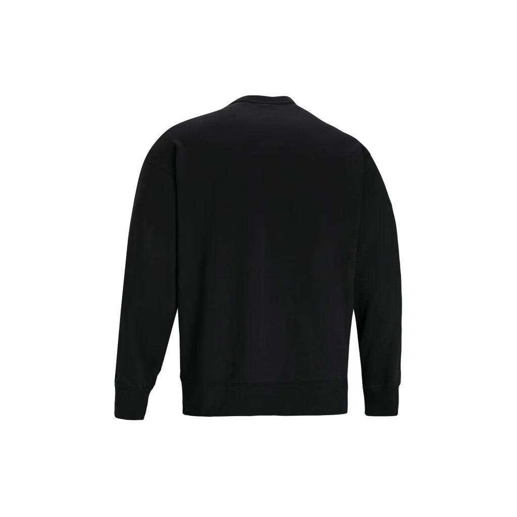 Under Armour Solid Color Crew Neck Casual Long Sleeve Pullover Sweatshirt Men sweatshirt Black 1387975-001