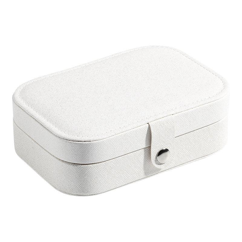 Simple Jewelry Box, Jewelry Box, Small Door Portable Storage Earrings, Earrings, Rings, Necklaces, Double-layer Storage Box.