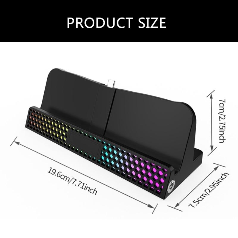 Charging Dock Station Game Console Charger Stand for Console Charging Holder with Light Tabletop Charging Base